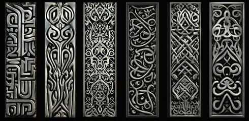 Arabic calligraphy showcases stunning ornamental patterns and lettering.