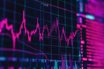 Digital Data Visualization with Colorful Graphs and Patterns in a Modern Design Style