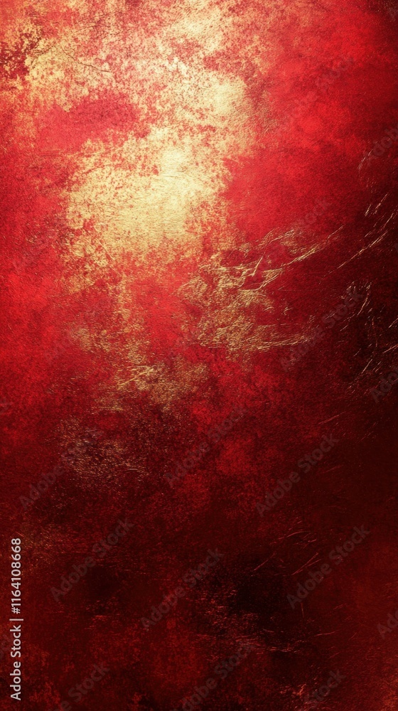 Poster Abstract red texture with a luminous center, evoking emotion and depth.