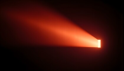An orange beam shining from the left, creating a dramatic highlight on a deep black backdrop create with ai