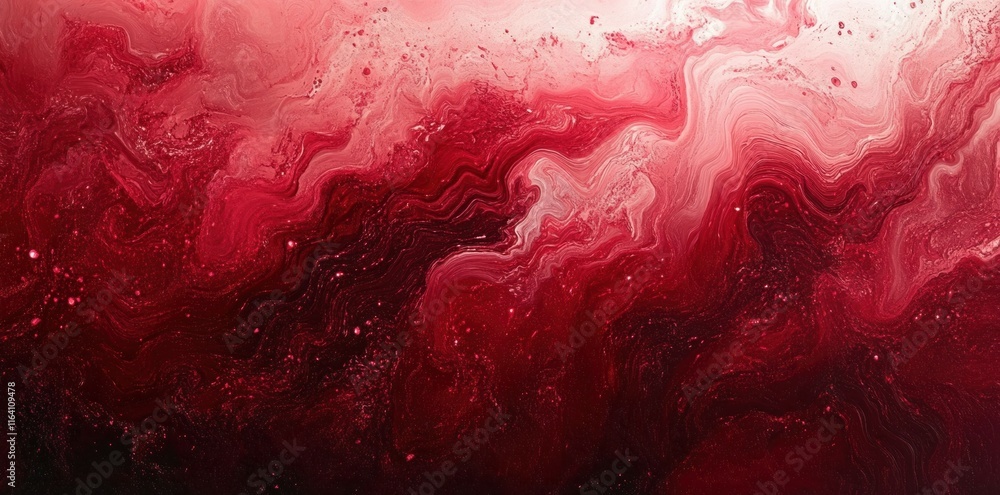 Aufkleber Abstract swirling patterns in shades of red, evoking emotion and depth.