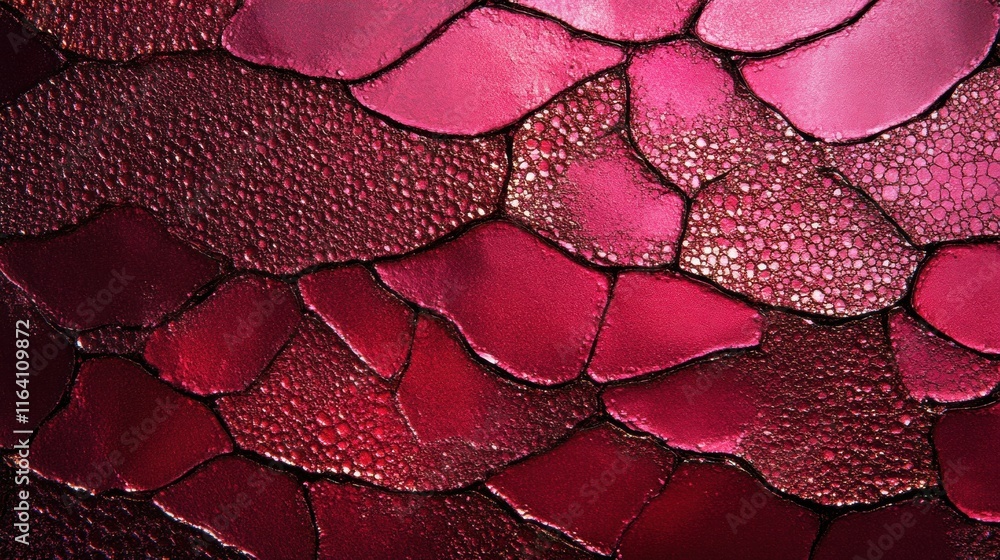 Poster abstract close-up of textured red surface resembling scales or organic shapes.