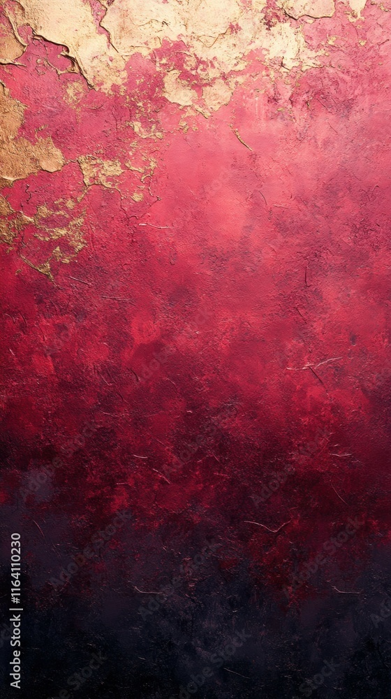 Poster Abstract red and gold textured artwork with a gradient effect.