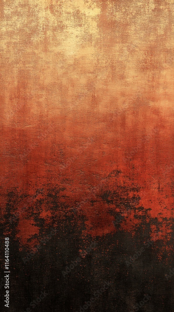 Aufkleber Abstract gradient texture with warm tones transitioning from gold to deep red and black.