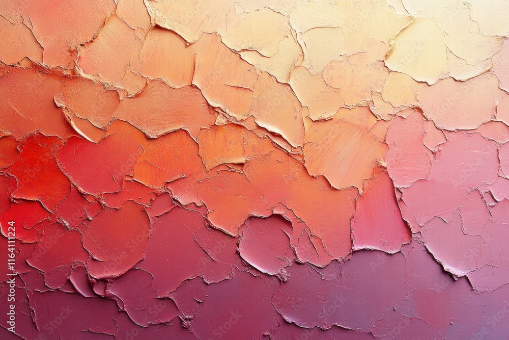 Poster Abstract texture with warm gradient colors showcasing layered paint.
