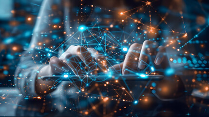 fiber optics background with lots light spots