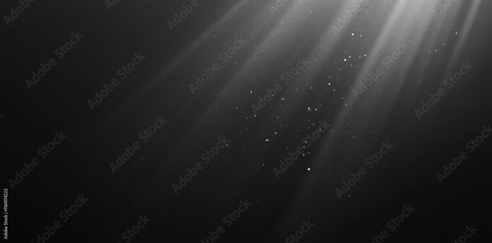 Fototapete abstract underwater scene with light rays and floating particles.