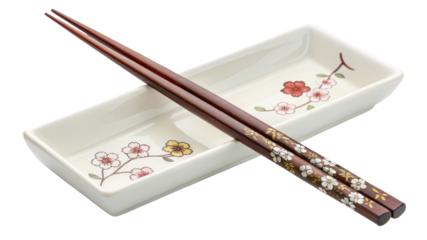 Japanese chopsticks with floral engravings