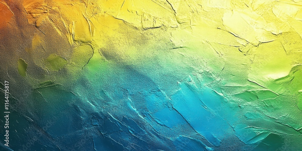 Poster a vibrant abstract texture blending warm and cool colors.