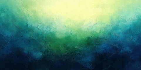 Obraz premium An abstract gradient artwork with hues of blue and green, evoking a serene atmosphere.