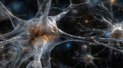 Obraz premium Intricate network of neurons, exploring the complexities of neural communication in the nervous system