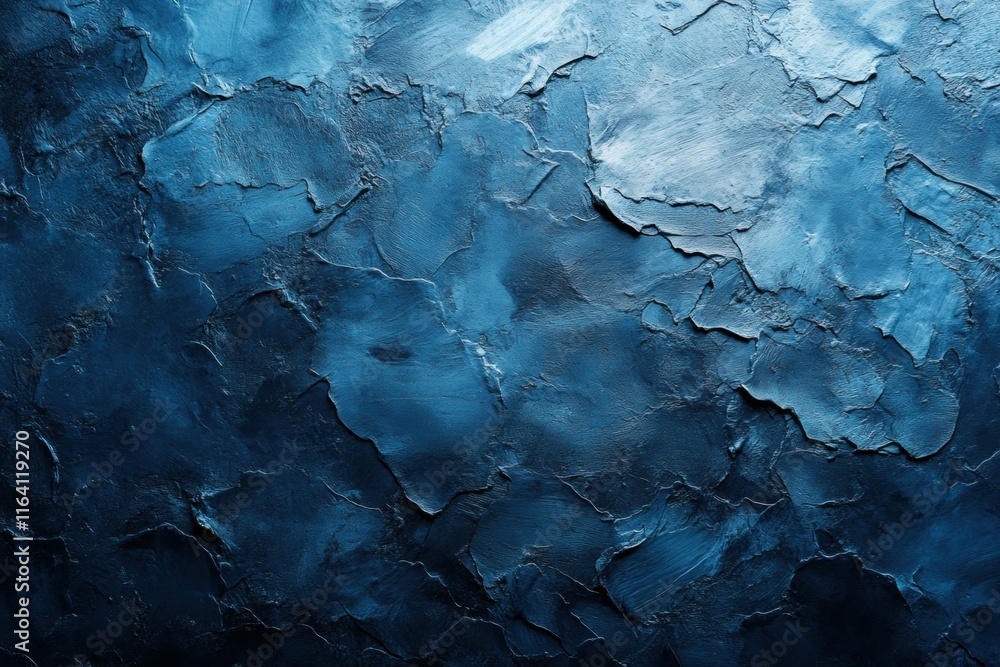 Poster abstract textured blue background with a layered, artistic finish.