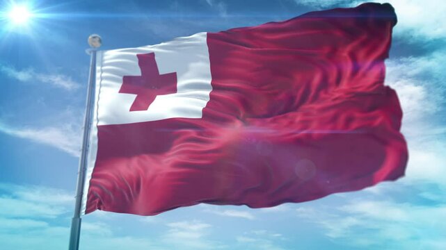 4K 3D Tonga Flag
