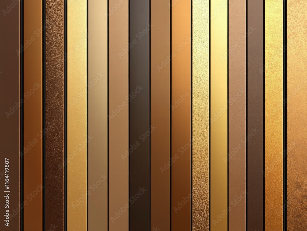 Poster a collection of vertical strips in various shades of brown and gold, showcasing color gradients.