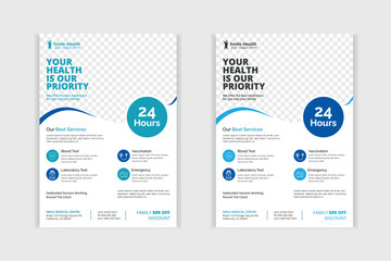 Professional creative medical flyer template