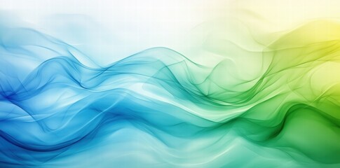 Fototapeta premium A smooth abstract design featuring flowing waves in blue and green hues.