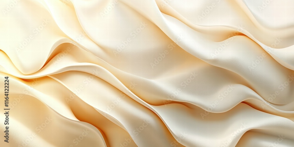 Poster Soft, flowing fabric in gentle folds, creating a serene and elegant visual texture.