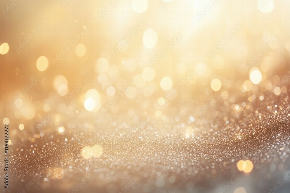 Poster A shimmering background of soft golden bokeh lights creating a dreamy atmosphere.