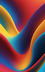 A colorful abstract background with wavy lines.