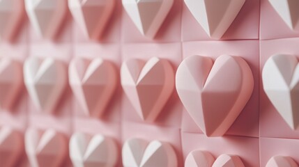 Minimalist Valentine's Day Card Design Featuring a Simple Heart Pattern