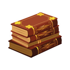 Books vector collection. Stack of colorful books. Reading concept in flat vector design