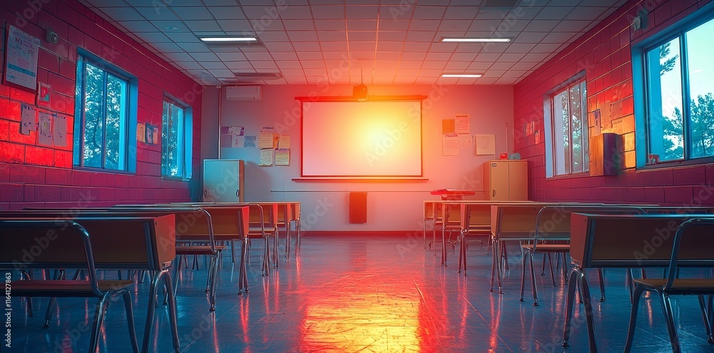 Poster a well-appointed room with multiple screens serves as the backdrop for an adult learner who follows 