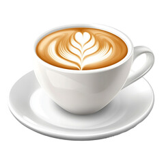 Steaming Cup of Coffee with Rustic Wooden Background and Coffee Beans
