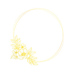 elegant rose gold floral frame