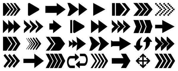 Arrow icon set. mega set of vector arrow, black arrow big icon set. collection different arrow signs and direction pointers in different styles. Vector illustration isolated on white background.