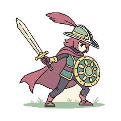 unique creative pixel art gaming character icon logo vector art deisign 