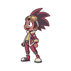 unique creative pixel art gaming character icon logo vector art deisign 