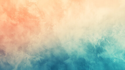 Fototapeta premium Abstract Pastel Sky: A Dreamy Blend of Peach and Teal Hues