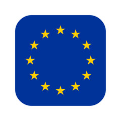 European union flag rounded square icon