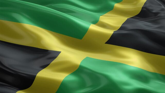 jamaica country flag waving for 10 seconds in high quality