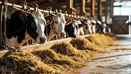 Cows on the farm. The concept of natural products