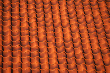 Roof tiles, red clay tile