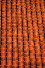 Roof tiles, red clay tile