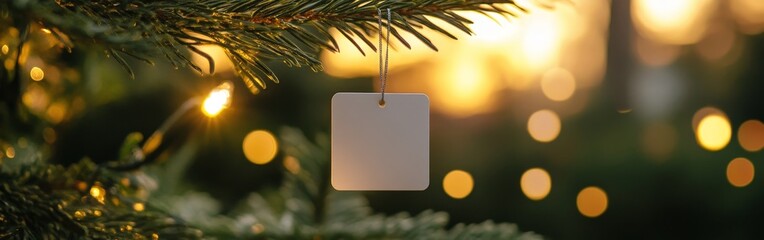 Customizable White Card Christmas Decor