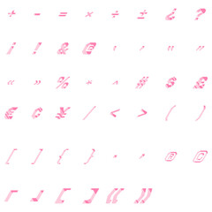 斜めのラインが入った記号