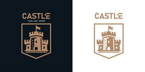 castle logo design inspiration with template creative concept © Imam maulana