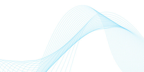Fototapeta premium Abstract vector background with blue wavy lines. vector illustration.