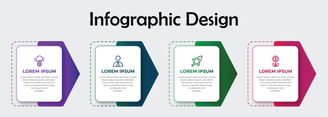 Vector Infographic label design template with icons