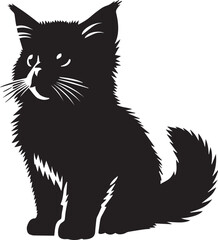 Obraz premium black and white cat