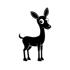 Gazelle cartoon vector silhouette