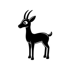 Gazelle cartoon vector silhouette