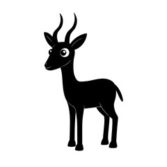 Gazelle cartoon vector silhouette