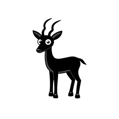 Gazelle cartoon vector silhouette