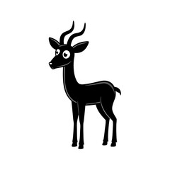 Gazelle cartoon vector silhouette