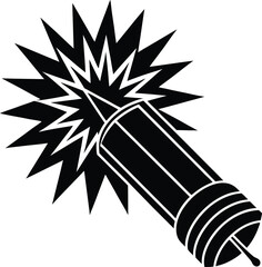 Firecracker Silhouette Vector for Celebrations, Holidays, and Festive Graphics