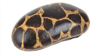 Fototapeta premium Giraffe Patterned Decorative Stone with Unique Black and Tan Coloration